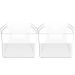 Kit 2 Organizadores de Armário 30x15x13cm Caixas Organizadoras Empilháveis Com Alças Clear OU