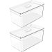 Kit 2 Organizadores de Geladeira 5L Porta Frutas Legumes Vegetais Com Respiradouro Clear Fresh OU