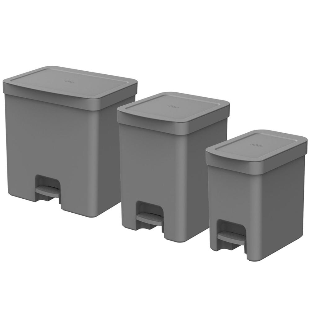 Kit 3 Lixeiras com Pedal e Aro Interno 6 Litros 12 Litros e 20 Litros OU Trium Chumbo