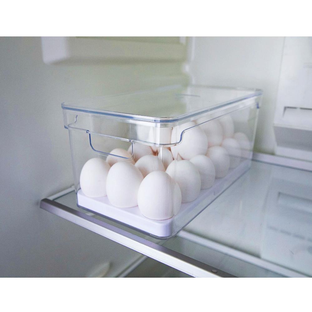 Kit 3 Organizadores De Geladeira Transparentes Porta Ovos 36 UN Porta Frutas Legumes Clear Fresh OU