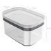 Kit 3 Potes Herméticos Retangulares Pequenos com Tampa 650ml