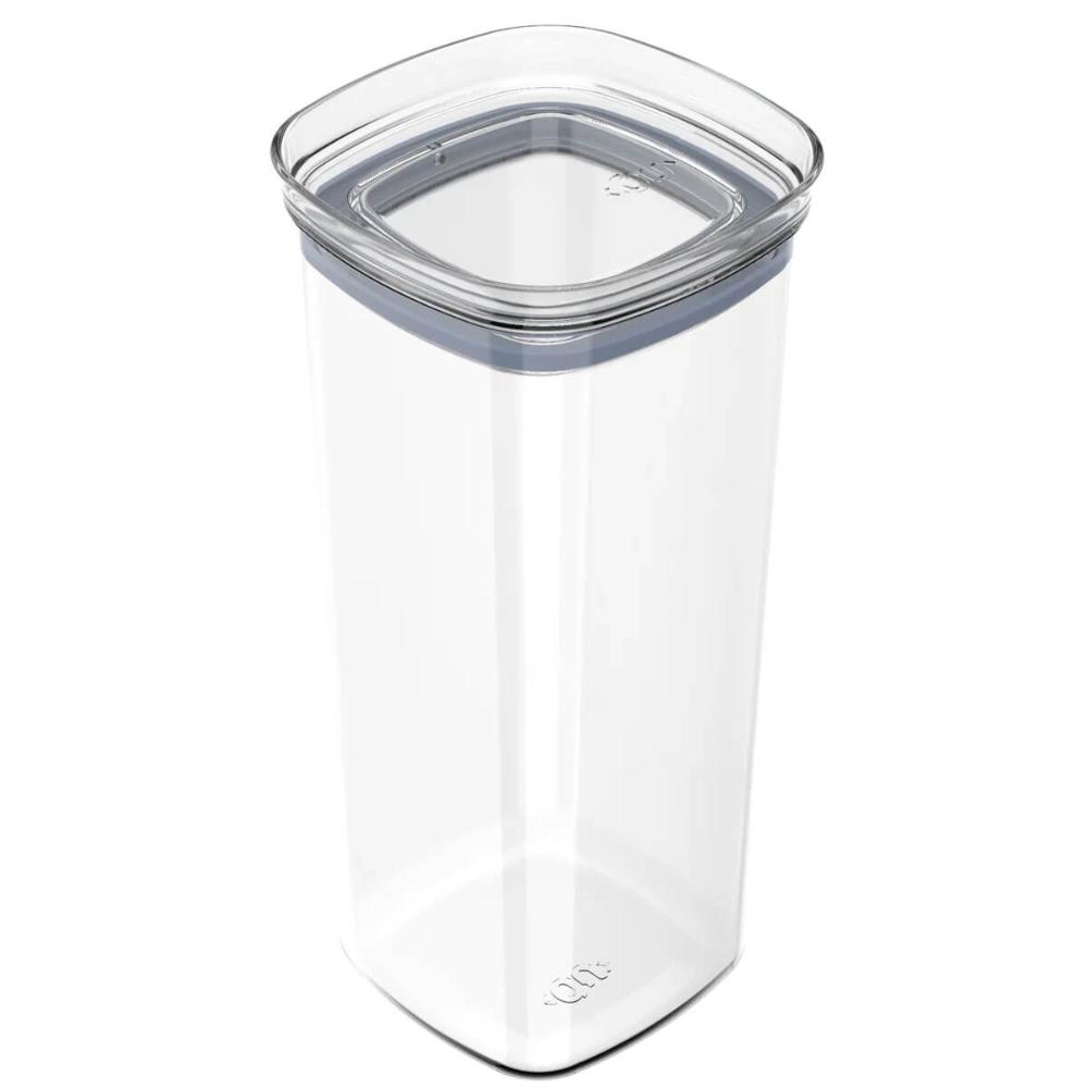 Kit 3 Potes Herméticos de Plástico 1,5L Ou Porta Mantimentos Condimentos Transparente