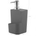 Kit 3 Utensílios Escorredor De Louça Talher Porta Detergente Chumbo