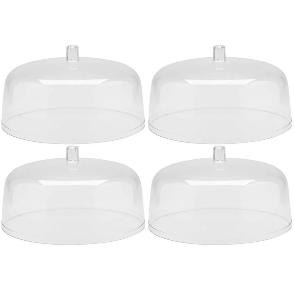 Kit 4 Cúpulas para Prato de Bolo 30cm Tampas Boleira Natural