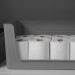 Kit 4 Cestos Organizadores Telado Abertura Frontal 16L Bege