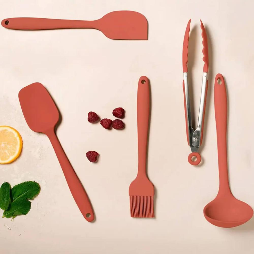 Kit 4 Conchas de Silicone Utensílios Cozinha Talheres para S