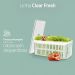 Kit 4 Organizadores De Geladeira Com Escorredor 5L Caixas Plásticas Para Legumes Clear Fresh OU.
