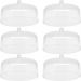 Kit 6 Cúpulas para Prato De Bolo Tampa Acrílico Cúpula 30cm Natural Boleira Padarias e Restaurantes