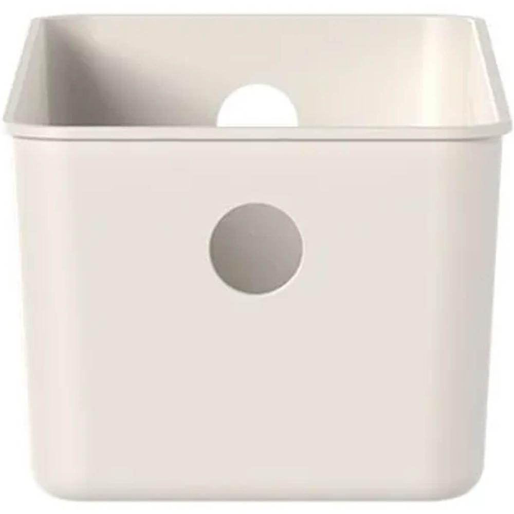Kit 6 Cestos Organizadores Multiuso 4,2L Bege 26x12x13cm Flow Cestinho Retangular Ou