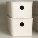 Kit 6 Cestos Organizadores Multiuso 4,2L Bege 26x12x13cm Flow Cestinho Retangular Ou