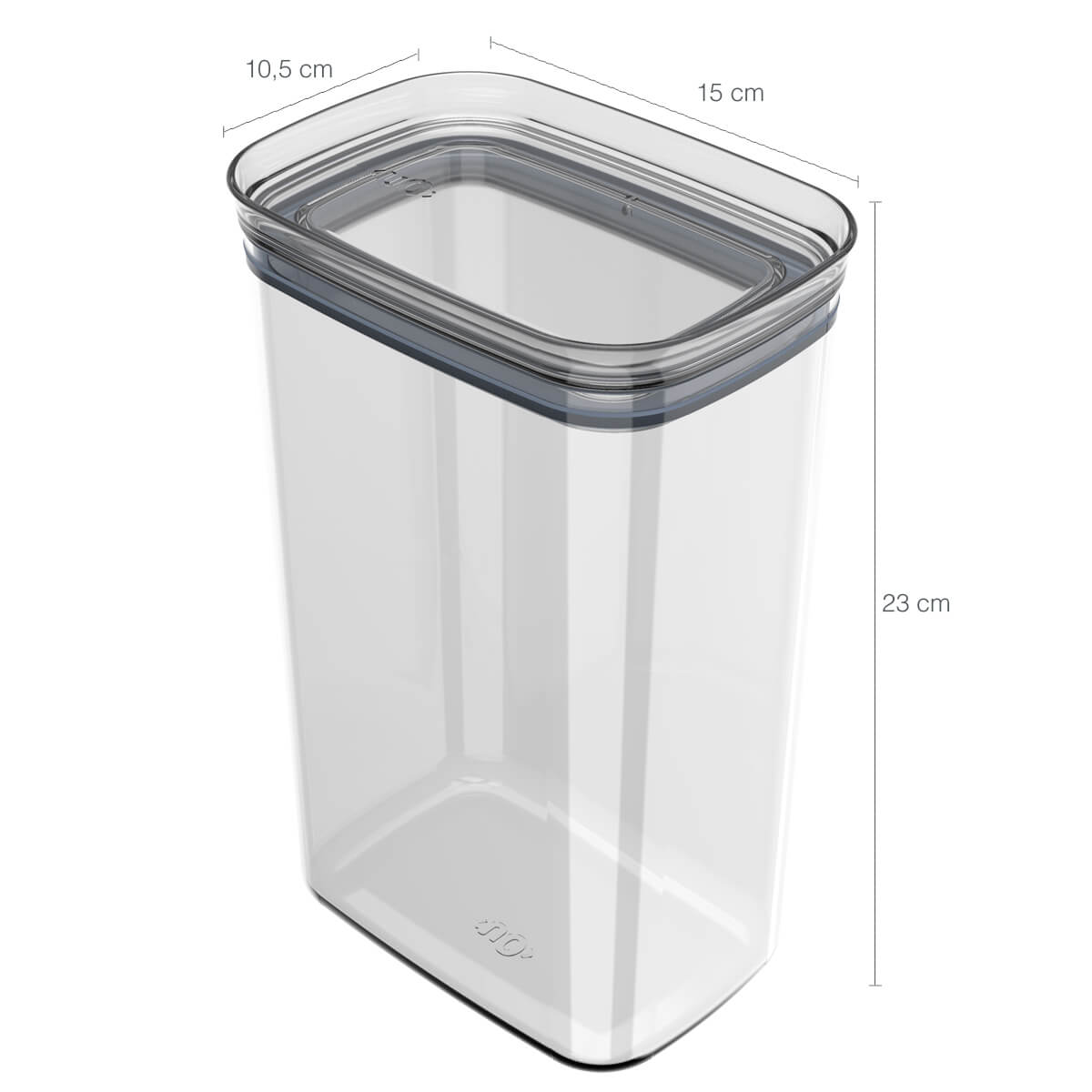 Kit 6 Potes Herméticos Retangulares Grandes com Tampa 2,3L Porta Mantimentos Cozinha Natural