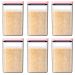 Kit 6 Potes Herméticos Retangulares Grandes com Tampa 2,3L Porta Mantimentos Cozinha Rosa Quartzo