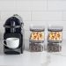 Kit 6 Potes Herméticos Retangulares Médios com Tampa 1,5L Porta Mantimentos Cozinha Natural
