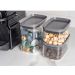 Kit 6 Potes Herméticos Retangulares Pequenos com Tampa 650ml Porta Mantimentos Cozinha Chumbo