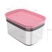 Kit 6 Potes Herméticos Retangulares Pequenos com Tampa 650ml Porta Mantimentos Cozinha Rosa Quartzo