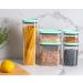 Kit 6 Potes Herméticos Retangulares Pequenos com Tampa 650ml Porta Mantimentos Cozinha Verde Menta