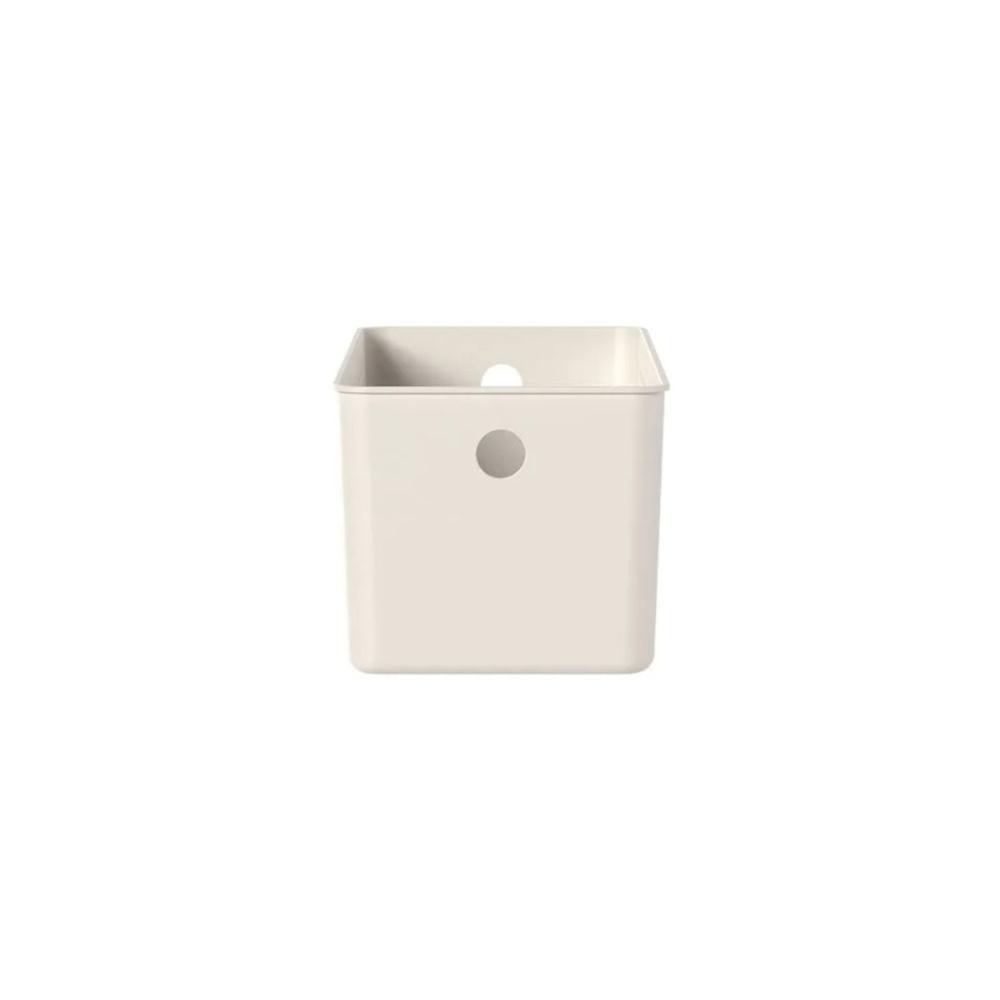 Kit 8 Caixas Organizadoras Multiuso 6,6L Cestos Retangulares com Alças Bege Flow Ou