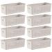 Kit 8 Cestos Caixa Organizadora 3L Flow Bege 27x12x9cm Close