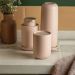Kit Banheiro Bold Saboneteira Porta Escova Sanitária Lixeira 6L Porta Algodão Rosa