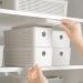Kit Caixas Organizadoras com Tampa Flow 3L 5,4L e 12L Bege Empilháveis Lavanderia Closet