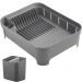 Kit Escorredor De Louça Prato Talheres Utensílios De Cozinha Chumbo