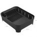 Kit Escorredor De Louça Prato Talheres Utensílios De Cozinha Preto