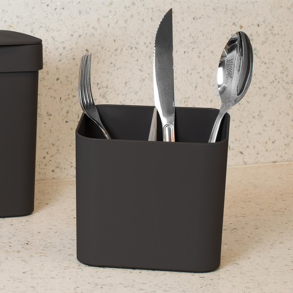Kit Escorredor De Talheres E Dispenser Para Detergente Esponja Cozinha Preto