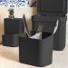 Kit Escorredor De Talheres E Dispenser Para Detergente Esponja Cozinha Preto