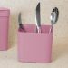 Kit Escorredor De Talheres E Dispenser Para Detergente Esponja Cozinha Rosa Quartzo