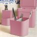 Kit Escorredor De Talheres E Dispenser Para Detergente Esponja Cozinha Rosa Quartzo