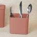 Kit Escorredor De Talheres E Dispenser Para Detergente Esponja Cozinha Terracota
