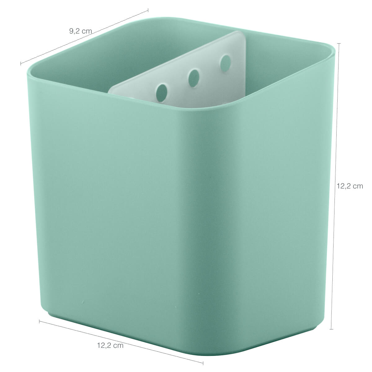 Kit Escorredor De Talheres E Dispenser Para Detergente Esponja Cozinha Verde Menta