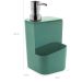 Kit Escorredor De Talheres E Dispenser Para Detergente Esponja Cozinha Verde Menta