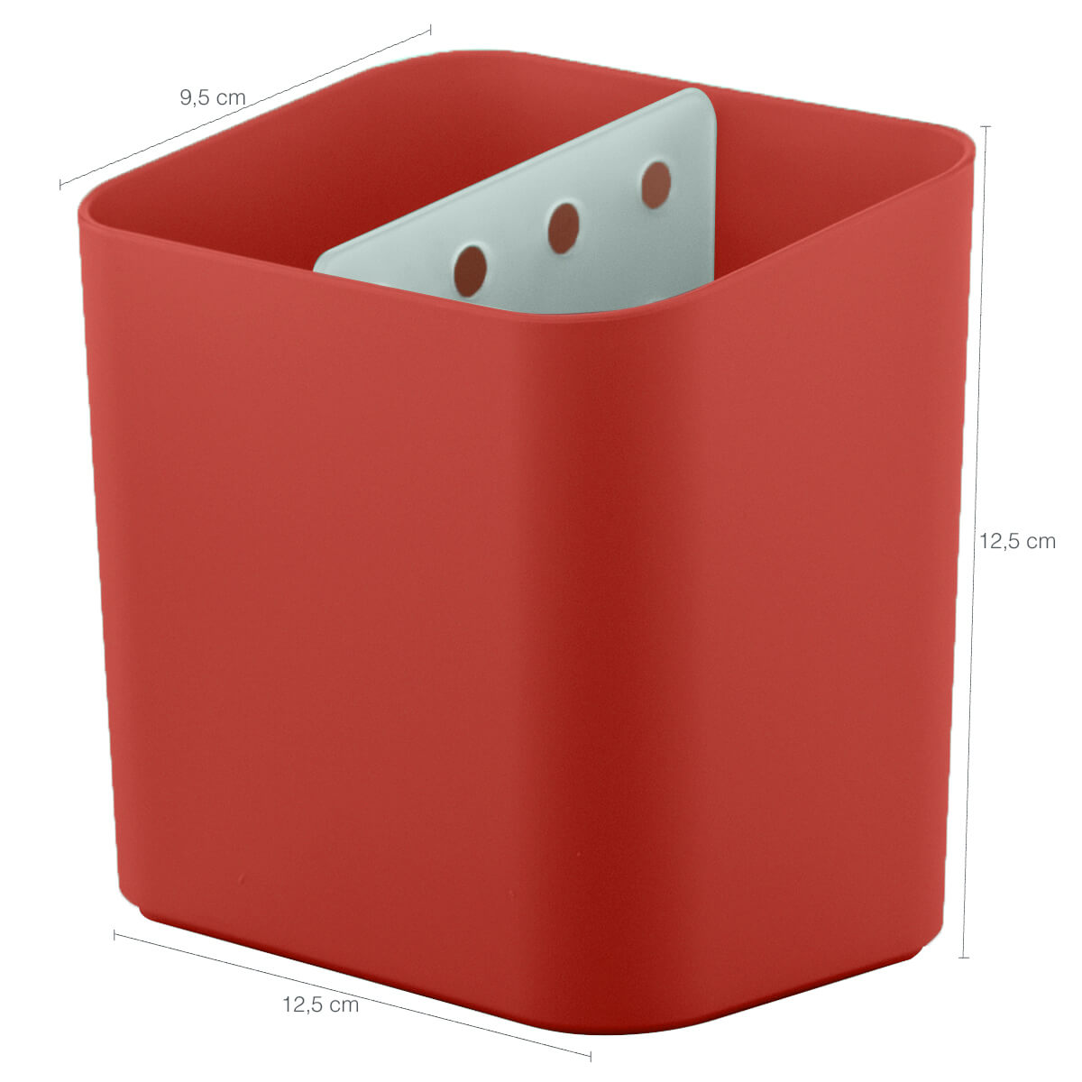 Kit Escorredor De Talheres E Dispenser Para Detergente Esponja Cozinha Vermelho