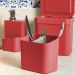 Kit Escorredor De Talheres E Dispenser Para Detergente Esponja Cozinha Vermelho