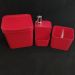 Kit Escorredor De Talheres Porta Detergente Lixeira Cozinha Vermelho