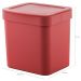 Kit Escorredor De Talheres Porta Detergente Lixeira Cozinha Vermelho