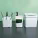 Kit Escorredor Porta Talheres e Dispenser Detergente Sabão Líquido Branco Ou
