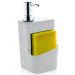 Kit Escorredor Porta Talheres e Dispenser Detergente Sabão Líquido Branco Ou