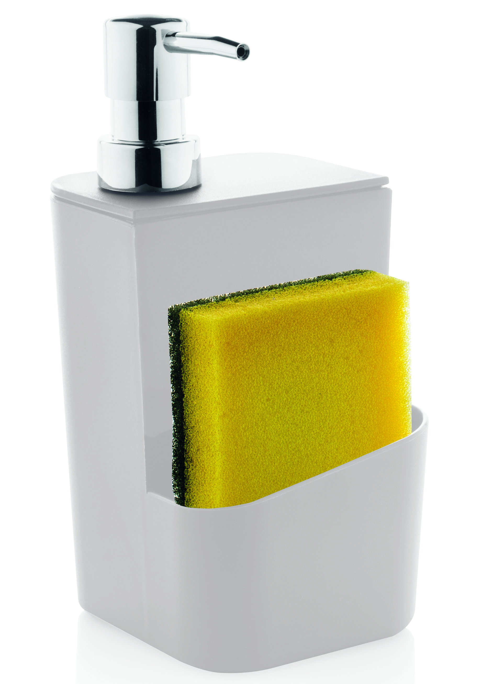 Kit Escorredor Porta Talheres e Dispenser Detergente Sabão Líquido Branco Ou