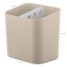 Kit Lixeira 4,7L Escorredor de Talheres Dispenser Detergente Cozinha Bege