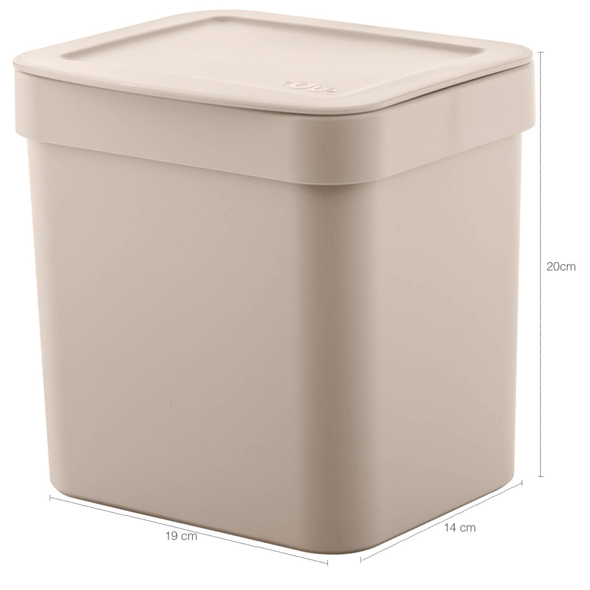 Kit Lixeira 4,7L Escorredor de Talheres Dispenser Detergente Cozinha Bege