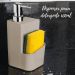 Kit Pia Cozinha Escorredor Pratos Lixeira 2,5L Porta Detergente Bege