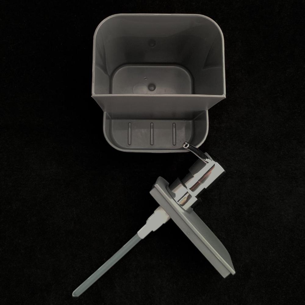 Kit Pia Cozinha Escorredor Pratos Lixeira 2,5L Porta Detergente Chumbo
