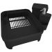 Kit Pia Cozinha Escorredor Pratos Lixeira 2,5L Porta Detergente Preto