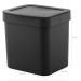 Kit Pia Cozinha Escorredor Pratos Lixeira 2,5L Porta Detergente Preto