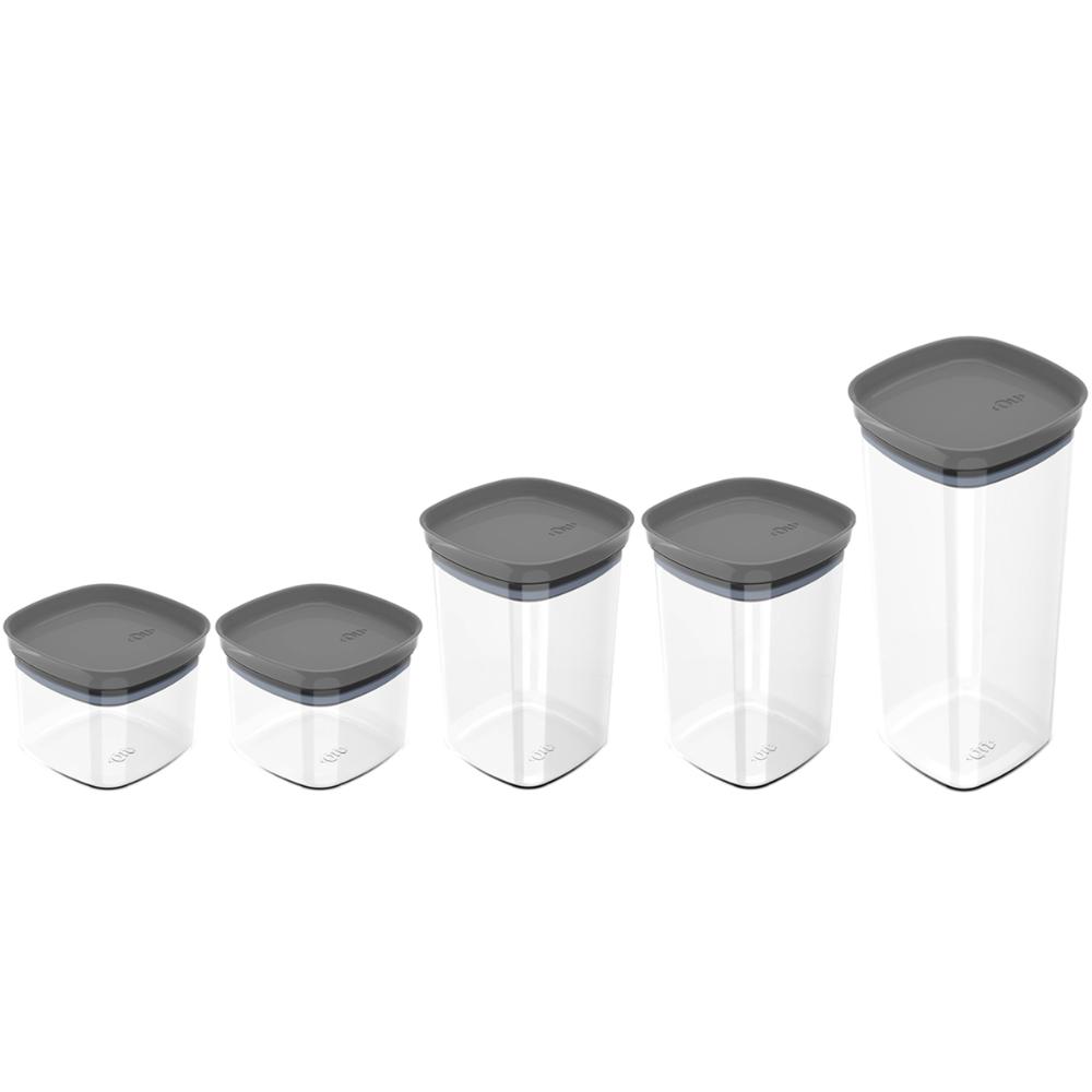 Kit Potes Herméticos 0,45L 1L e 1,5L Com Tampa Para Alimento