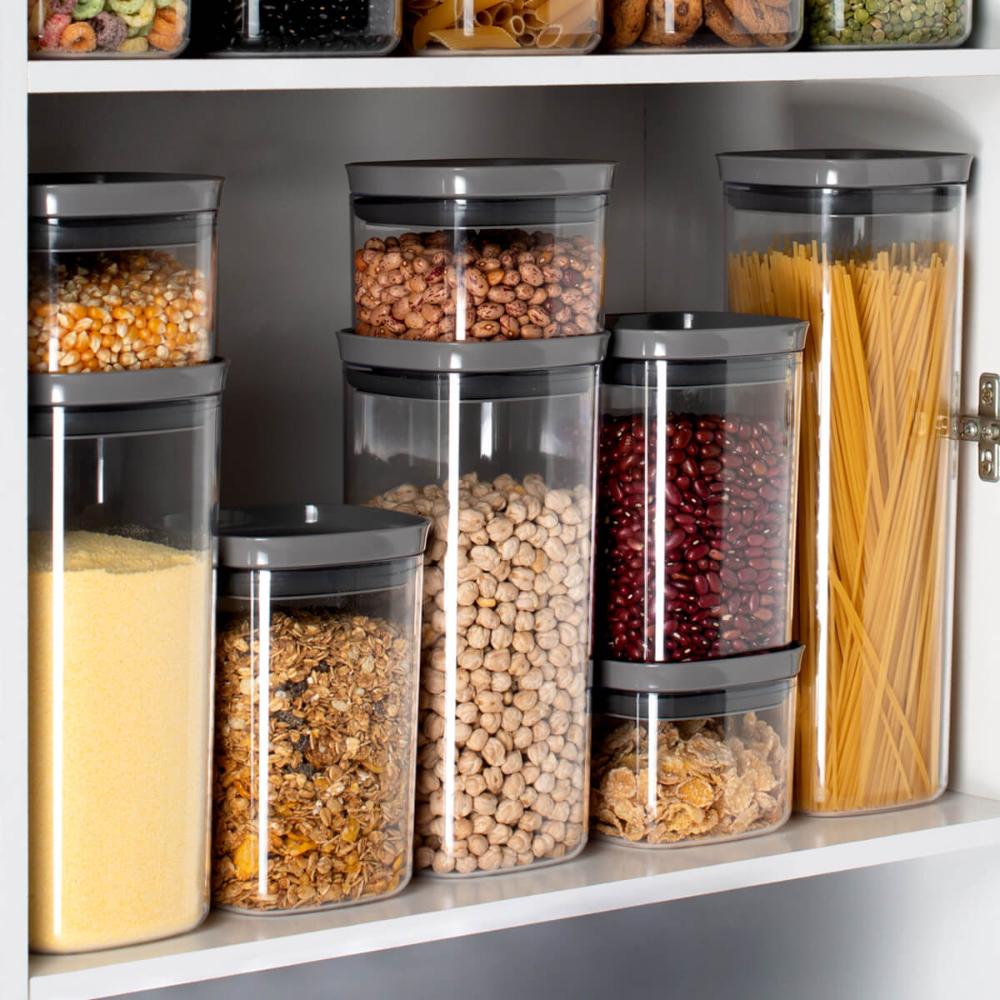 Kit Potes Herméticos 0,45L 1L e 1,5L Com Tampa Para Alimento