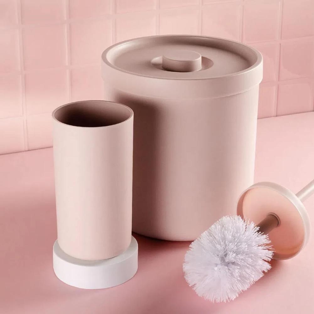 Lixeira 6 litros Bold Ou Cesto de Lixo Rosa Duna para Banheiro Cozinha Escritório