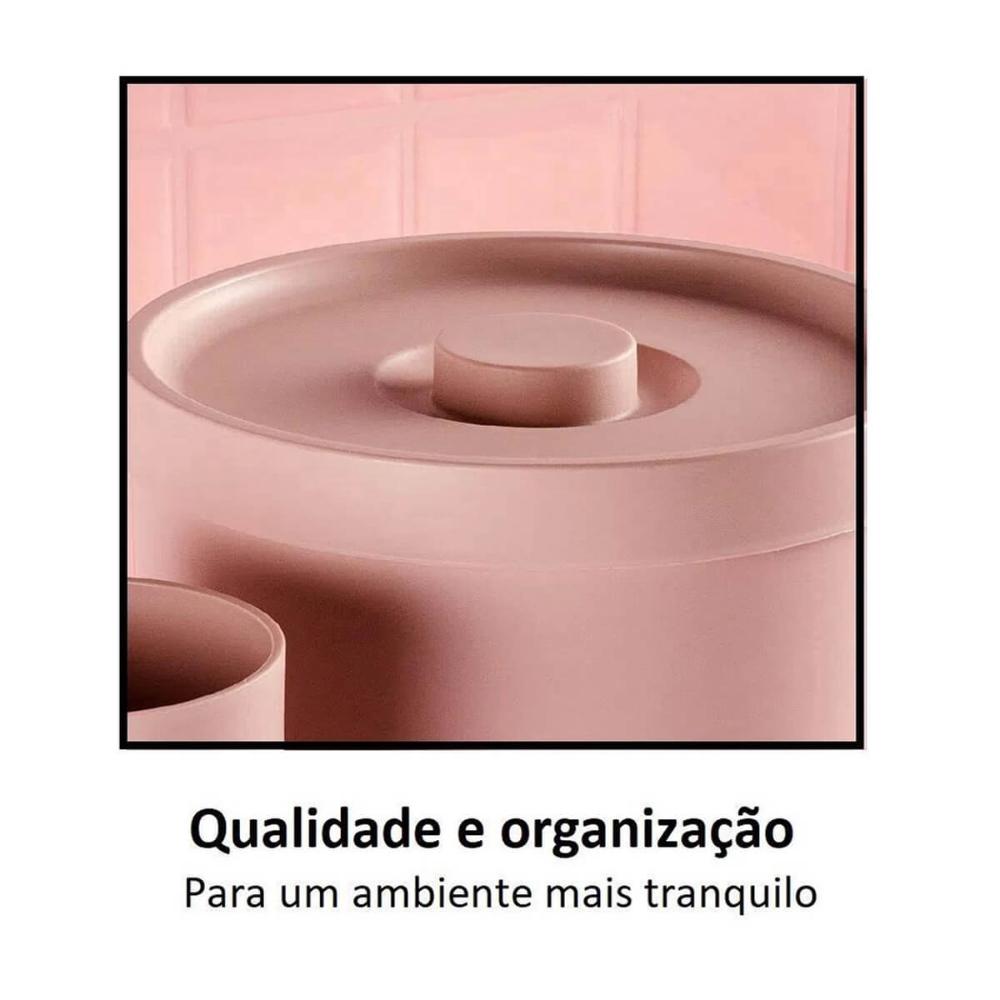 Lixeira 6 litros Bold Ou Cesto de Lixo Rosa Duna para Banheiro Cozinha Escritório